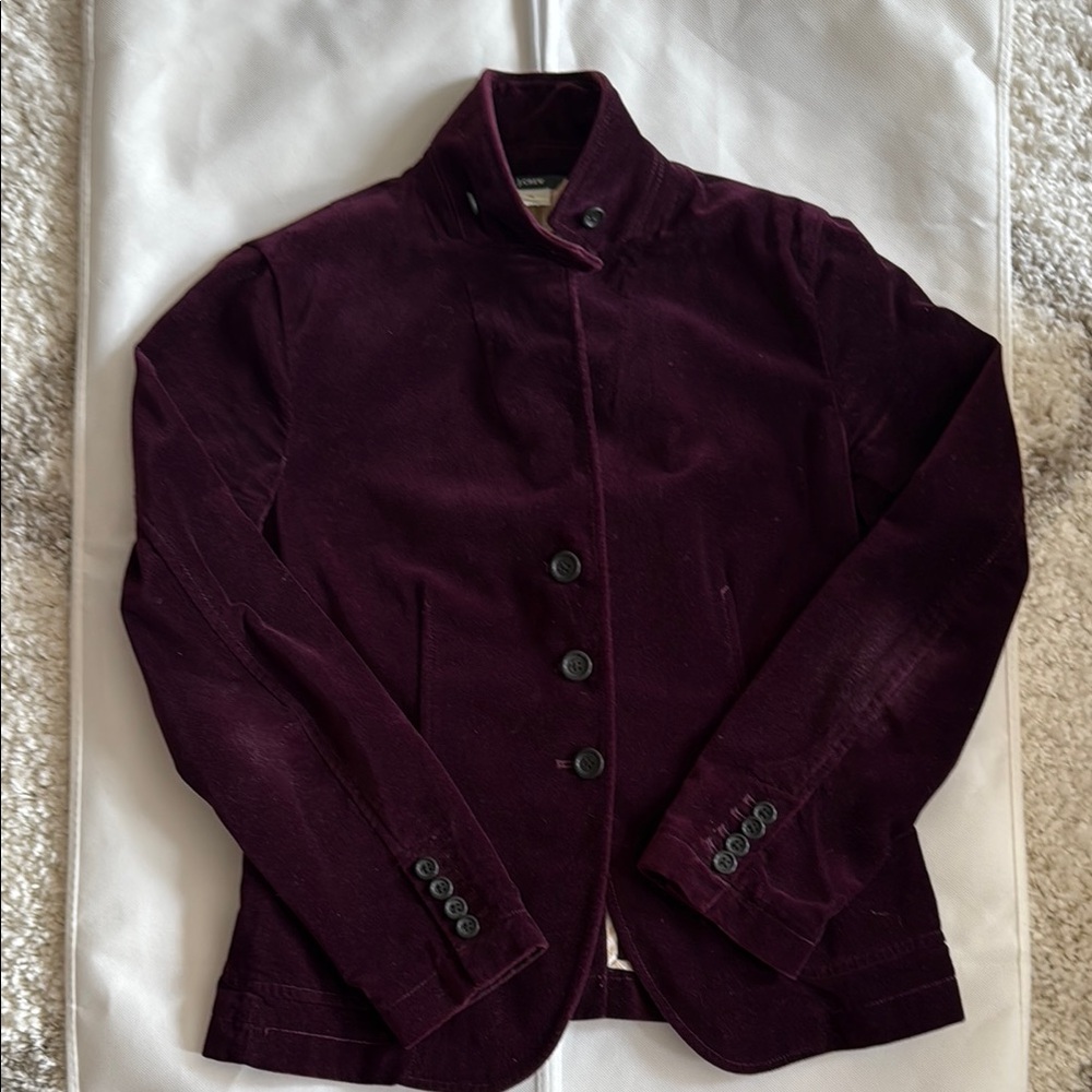 J. Crew Velvet Blazer Tailored Suit Jacket